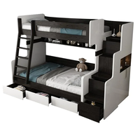 Lits dortoirs multifonctionnels modernes en bois massif Lits superposés simples pour étudiants et employés pour appartement Panneau MDF en bois d'acajou