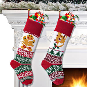 Calcetines Navideños Tejidos Tradicionales al por Mayor, Patrones Personalizados, Santa, Pingüino, Reno, Decoración Navideña Colgante - Product Image 3