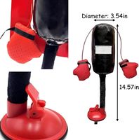 Jouet de boxe pour chat d'exercice interactif de luxe pour animaux de compagnie en polyester rouge d'usine en gros pour chat