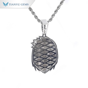 Tianyu Cartoon character diamond-encrusted luxury pendant necklace unique design exquisite style with rope <b>chain</b> necklace - Product Image 3