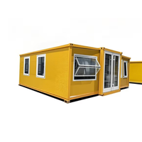 Maison préfabriquée moderne pliable de 20 pieds ou 40 pieds, portable, 3 chambres, extensible, modulaire, pour salon ou école
