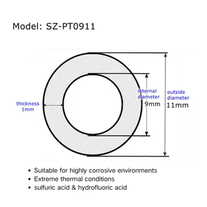 Nhà máy supplyozone kháng PTFE ống ống cho nước và các dung môi hóa học hữu cơ chất lượng tốt nhiệt độ cao - Product Image 5