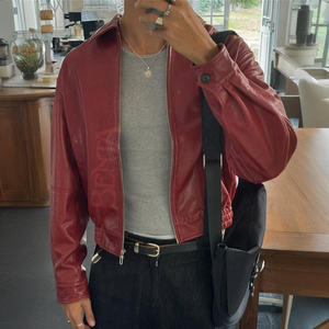 Giacca <span class=keywords><strong>di</strong></span> alta qualità con Zip up Boxy Fit corta impermeabile alla moda uomo vestiti in tinta unita giacca <span class=keywords><strong>di</strong></span> <span class=keywords><strong>pelle</strong></span> produttori per <span class=keywords><strong>abiti</strong></span> personalizzati - Product Image 1