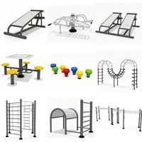 Station de fitness multifonctionnelle d'extérieur avec barres de traction et de dips pour parcs publics et entraînements de rue