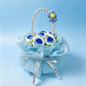 Cesta <span class=keywords><strong>de</strong></span> Flores <span class=keywords><strong>de</strong></span> Cuerda <span class=keywords><strong>de</strong></span> Algodón Tejida a Crochet, Organizador <span class=keywords><strong>de</strong></span> Almacenamiento Hecho a Mano <span class=keywords><strong>para</strong></span> Decoración del Hogar, <span class=keywords><strong>para</strong></span> Cuarto <span class=keywords><strong>de</strong></span> Bebé o Baño - Product Image 3