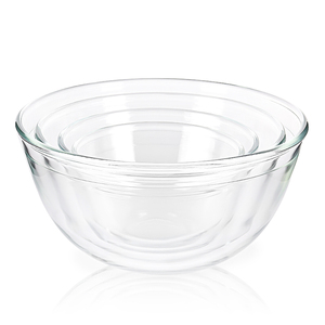 Ensemble de bols mélangeurs en verre grands bols à salade en verre transparent <span class=keywords><strong>pour</strong></span> la cuisson - Product Image 4