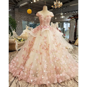 2022 vestidos de novia calientes para mujeres 2022 pakistaní Turquía Estambul flores rosa princesa novia un hombro vestido de noche de boda - Product Image 5