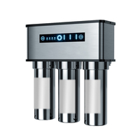 Purificateur d'eau RO sans réservoir à flux direct 600G 3 étapes en acier inoxydable avec UV, filtre facile à remplacer, installation multiple (sur comptoir, mural, sous évier)