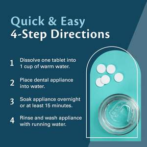 Tabletas de limpieza para dentadura postiza antibacteriana caja de 120 piezas sabor menta fresca novedad - Product Image 5