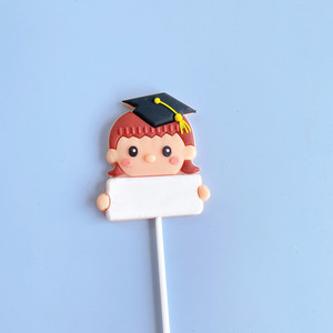 Adorno Acrílico para Pastel de Graduación con Diseño de Miel y Dulzura, Caracteres Chinos Dorados, Decoración de Birrete de Graduación para la Temporada de Graduación - Product Image 3