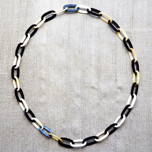 Collier en corne écologique, artisanat naturel, mode moderne pour femmes, chaîne à maillons faite à la main, accessoires de bijouterie - Product Image 4