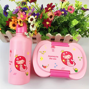 <span class=keywords><strong>2</strong></span> vano in plastica a microonde Sandwich contenitore per Snack per bambini della scuola scatola per il pranzo con bottiglia d'acqua - Product Image 3