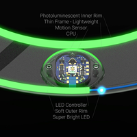 Disque volant LED personnalisable et léger, étanche, anti-perte, avec perles lumineuses à changement de couleur pour anniversaires et activités de plein air