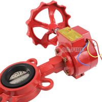 Vanne papillon en fonte ductile pour signalisation incendie, extrémité rainurée, vanne de régulation et de surveillance DN50 DN200 pour système anti-incendie