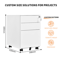 Armoire mobile à ouverture latérale en acier, armoire de rangement en métal sous le bureau pour le bureau, OEM ODM, vente en gros personnalisée