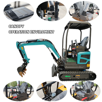 Mini-excavatrice hydraulique sur chenilles JIAHE de 1,5 tonne avec bras pivotant, moteur Eaton, moteur diesel haute puissance de creusement, certifiée CE EPA