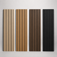 Panneaux acoustiques de qualité supérieure, panneaux insonorisants pour murs avec placage bois sur 3 côtés, panneaux muraux décoratifs en bois, panneaux muraux en lattes de bois