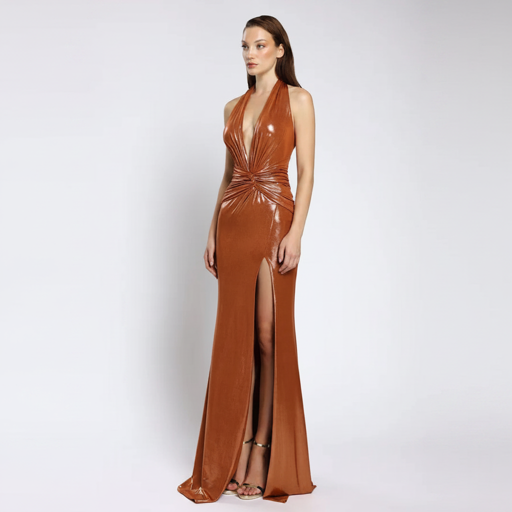 princess polly baby blue dress VC Color Block Spaghetti Straps Long Dress For Women Backless A-Line Maxi  Celebrity Cocktail Party Evening Gowns Casual Vestidos main image 0