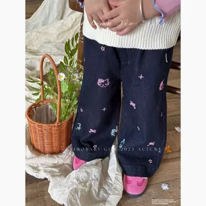 Chất Lượng Cao Bán Buôn Hổ Phách Loạt Mùa Thu Mới Bé Phim Hoạt Hình Giản Dị Lỏng Thân Thiện Với Môi Thời Trang Áo Khoác Jeans - Product Image 1