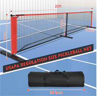 Raket Pickleball Grosir Pabrik Cina & Set Jaring Merah Portabel untuk Latihan Indoor Outdoor 6.7x0.91m untuk Hiburan Keluarga