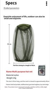 High-Quality Camping Cheap <b>Insect</b>-Proof Head-Mounted Hat Mosquito Net Outdoor Use. - Product Image 3