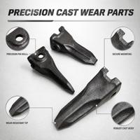 Gigi Bucket Forged Ruimaike Kualitas OEM untuk Wheel Loader, Backhoe, Mini Excavator, Batu, untuk Suku Cadang Ujung Gigi, Garansi 1 Tahun