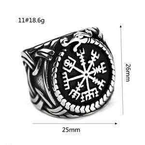 Nordic Viking Snowflake <b>Titanium</b> Steel <b>Ring</b> <b>Men</b> Hip Hop Style Jewelry Gift - Product Image 5
