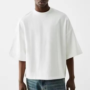 T-shirt da <span class=keywords><strong>uomo</strong></span> in cotone 100% di alta qualità, vestibilità ampia, pesante 300 g/m², taglio corto oversize, tinta unita, maniche a <span class=keywords><strong>mezza</strong></span> lunghezza, personalizzabile - Product Image 3