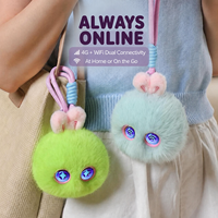 Cadeau de rentrée scolaire : Lapin en peluche intelligent IA avec yeux LED animés, fonction de chat vocal, pendentif de sac à dos pour enfants et filles