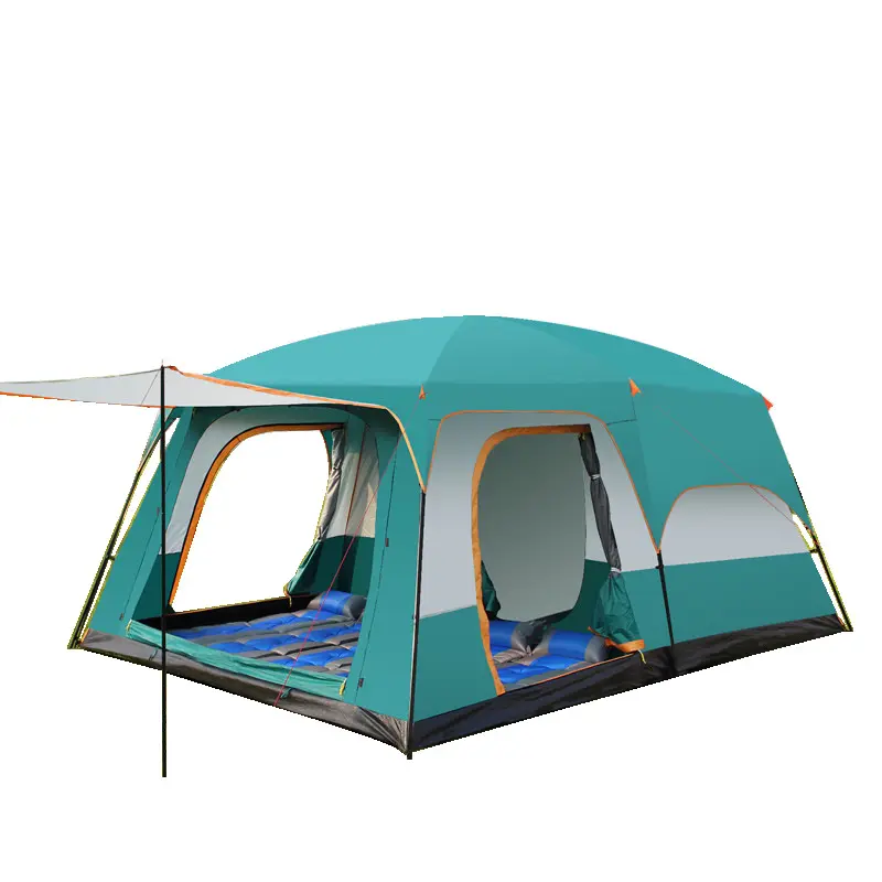 Grande tente extérieure de luxe pour plus de 8 personnes, grande tente familiale de camping en plein air populaire