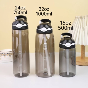 Botella de Agua Tritan Extra Grande de 1000 ml, para Niños, Estudiantes, Deportes al Aire Libre de Verano, Vaso de Plástico Portátil, Logotipo Personalizado, 1000 ml, 32 oz - Product Image 1