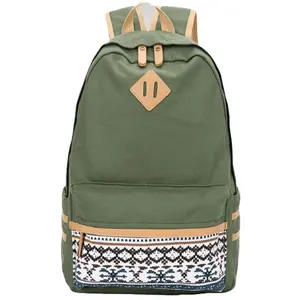 Novo dama da moda saco de lona laptop mochila para a menina Durável Mochila de Viagem Sacos Mochila Escolar Reciclado