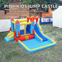 Château gonflable pour enfants Jumping Dear Pink, location pour fêtes, avec installation facile, tissu en nylon, 300x285x230cm