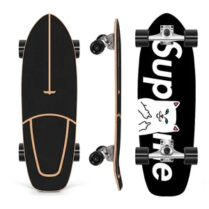 Planche à roulettes OEM 30 pouces Planche à roulettes professionnelle à quatre roues Débutant Street Brush Maple Skateboard