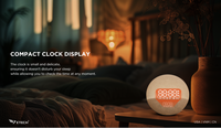 Jam Alarm LED multifungsi 10W dengan simulasi matahari terbit 16M warna RGB speaker portabel tidur baik OEM/ODM mendukung