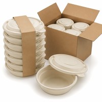 Bols jetables biodégradables personnalisés OEM en amidon de maïs, écologiques, recyclables, compostables, pour la restauration, directement de l'usine