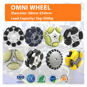 (4 polegadas) 100 milímetros de alumínio duplo <span class=keywords><strong>Omni</strong></span> roda Rollers 14054 roda omnidirecional - Product Image 3