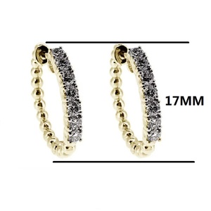 Ensemble bijoux fins avec pince exagéré, boucles d'oreilles, en diamant, rond, de haute qualité, or jaune, 18k, pour mariage, livraison directe - Product Image 2