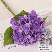 Tiges d'hortensias artificiels Moisture Touch, fleurs décoratives artificielles, bouquet élégant d'hortensias en soie pour la maison, les centres de table de mariage