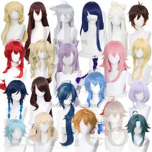 Perruques de cosplay Venti Keqing <span class=keywords><strong>Barbara</strong></span> Diluc Kaeya Noelle Traveler Lumine Aether Amber, synthétiques, résistantes à la chaleur, unisexes, pour adultes, en gros - Product Image 1