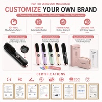 Cepillo Alisador de Cabello Inalámbrico Torlin con Pantalla LED, Iones Negativos, Antiestático, para un Cabello Liso sin Frizz, con Calor MCH