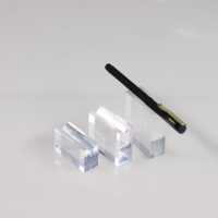 Support de stylo transparent en acrylique massif pour papeterie de bureau, bloc de présentation pour stylo unique, porte-stylo en plexiglas avec fente