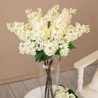 Buket Bunga Lilac Buatan Simulasi Real Touch Mezereon Grosir 70cm untuk Rumah, Pernikahan, Natal, Paskah, Wisuda