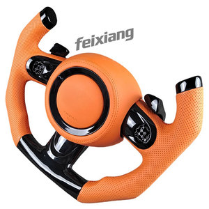 Volant de course F1 en fibre de carbone forgée miniature, en cuir, en forme de D, à 3 branches, diamètre standard, pour <span class=keywords><strong>Cooper</strong></span> <span class=keywords><strong>S</strong></span> R50-R59 F54-F60 - Product Image 2