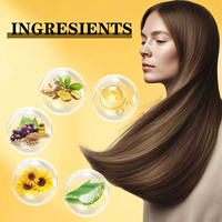 Huile de croissance capillaire 2-en-1 à formule entièrement naturelle, marque privée, logo personnalisé, sérum nourrissant pour le cuir chevelu, romarin, épaississement rapide des cheveux