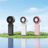 AntarcChill Nouveau ventilateur portable électrique à piles, pliable, trois vitesses, mini ventilateur de poche avec compresse de glace