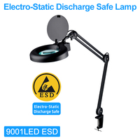 Lampe d'inspection électronique ESD pour atelier, lampe loupe ESD noire sécurisée avec bras articulés, lampe anti-électrostatique