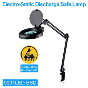 <span class=keywords><strong>Lampe</strong></span> <span class=keywords><strong>d</strong></span>'inspection électronique ESD pour <span class=keywords><strong>atelier</strong></span>, <span class=keywords><strong>lampe</strong></span> loupe ESD noire sécurisée avec bras articulés, <span class=keywords><strong>lampe</strong></span> anti-électrostatique - Product Image 2