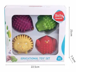 2023 giocattoli anti-sensoriali a forma di animale 3D silicone bagno spiaggia giocattoli spremere palla per i bambini