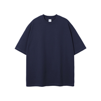 T-shirts en coton personnalisés surdimensionnés en coton lourd 385G, logo personnalisé, col rond, manches courtes, impression, t-shirt pour homme